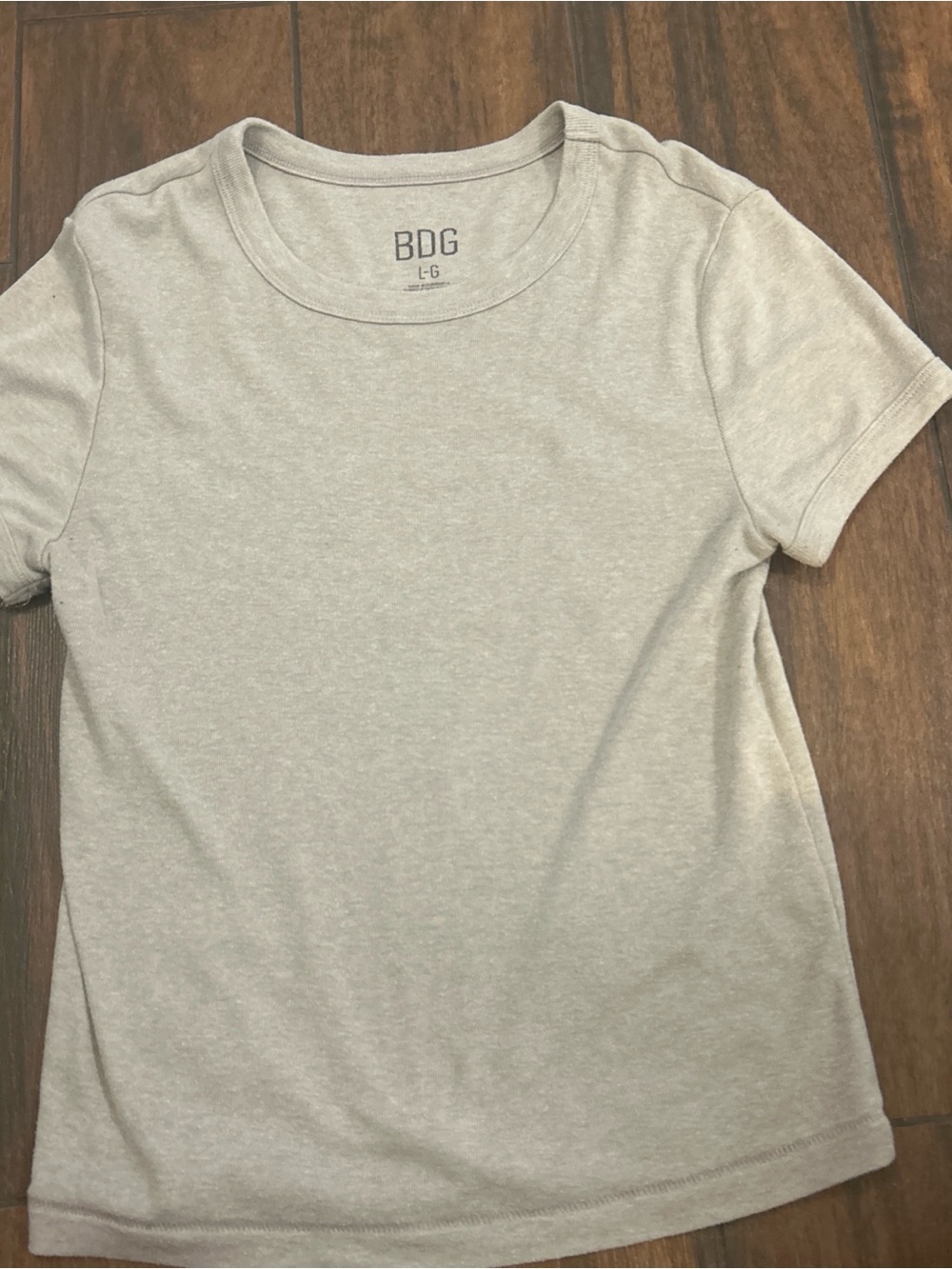 Urban Outfitters BDG Heather Gray Ribbed Crewneck Tee